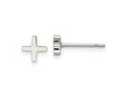 FJC Finejewelers Stainless Steel Button Polished X Post Earrings 6 x 5 mm