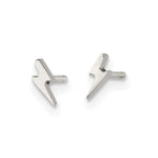 FJC Finejewelers Stainless Steel Button Polished Lightning Bolt Post Earrings 5 x 2 mm