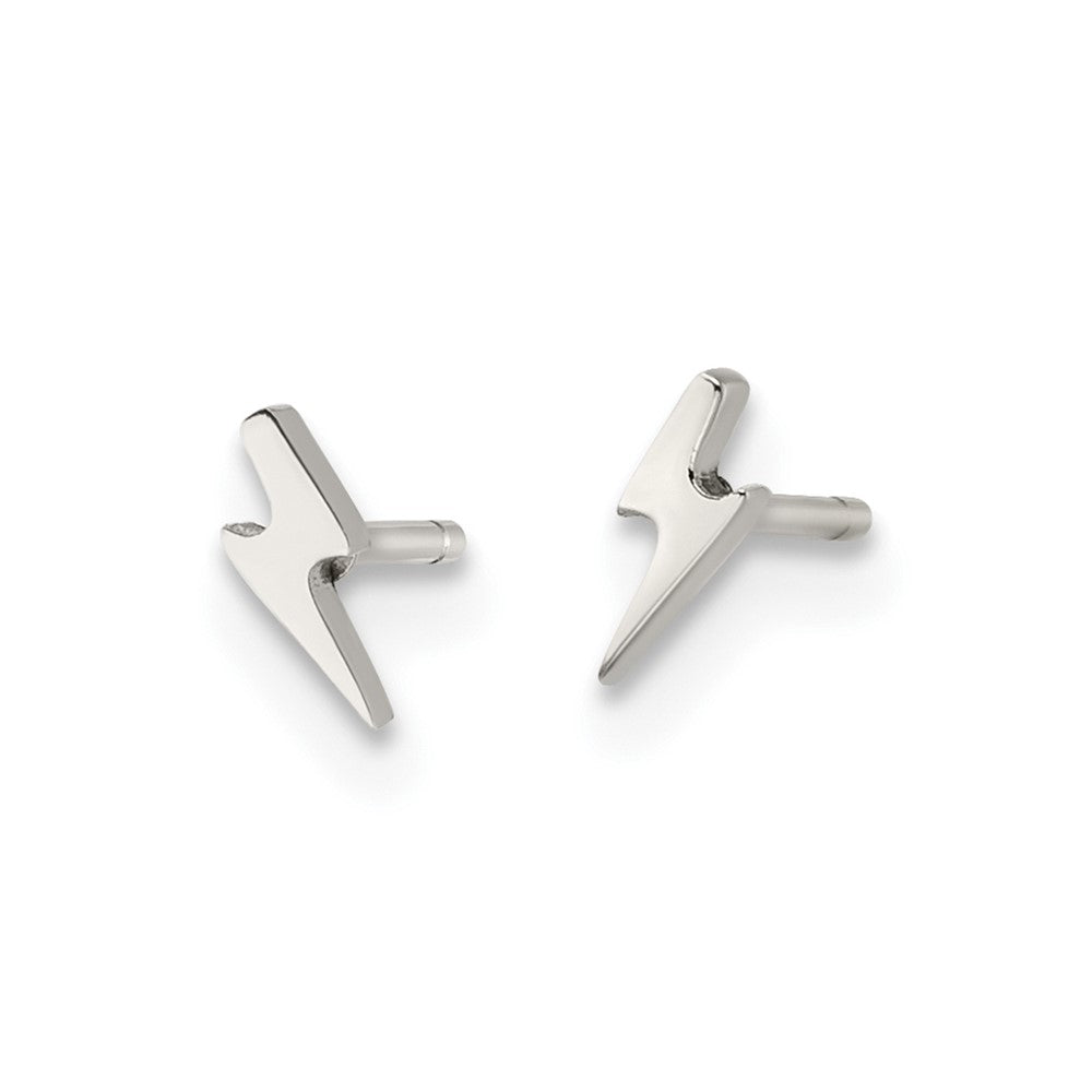FJC Finejewelers Stainless Steel Button Polished Lightning Bolt Post Earrings 5 x 2 mm