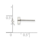 FJC Finejewelers Stainless Steel Button Polished Lightning Bolt Post Earrings 5 x 2 mm
