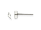 FJC Finejewelers Stainless Steel Button Polished Lightning Bolt Post Earrings 5 x 2 mm