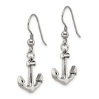FJC Finejewelers Stainless Steel Polished Anchor Dangle Shepherd Hook Earrings 32 x 14 mm