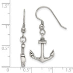FJC Finejewelers Stainless Steel Polished Anchor Dangle Shepherd Hook Earrings 32 x 14 mm