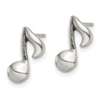 FJC Finejewelers Stainless Steel Button Polished Music Note Post Earrings 13 x 6 mm
