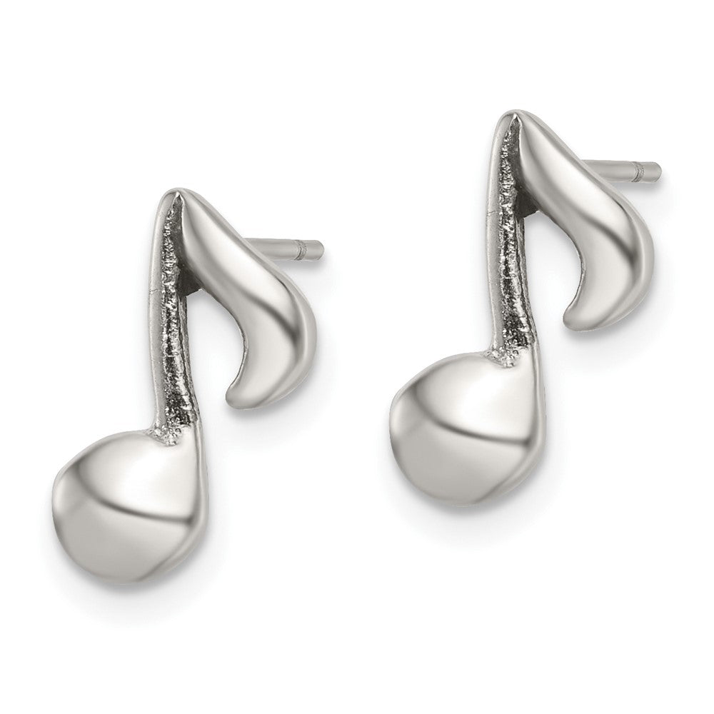 FJC Finejewelers Stainless Steel Button Polished Music Note Post Earrings 13 x 6 mm