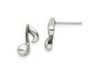 FJC Finejewelers Stainless Steel Button Polished Music Note Post Earrings 13 x 6 mm