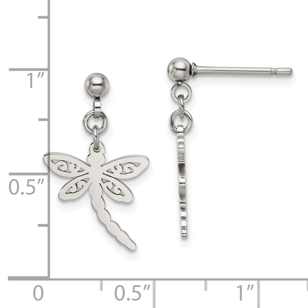 FJC Finejewelers Stainless Steel Polished Dragonfly Post Dangle Earrings 23 x 15 mm