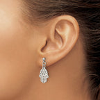 FJC Finejewelers Stainless Steel Polished Chamseh/Hamsa Post Dangle Earrings 26 x 12 mm