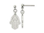 FJC Finejewelers Stainless Steel Polished Chamseh/Hamsa Post Dangle Earrings 26 x 12 mm