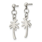 FJC Finejewelers Stainless Steel Polished Palm Tree Post Dangle Earrings 24 x 8 mm