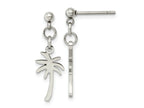 FJC Finejewelers Stainless Steel Polished Palm Tree Post Dangle Earrings 24 x 8 mm