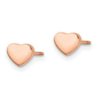 FJC Finejewelers Stainless Steel Button Polished Rose IP-plated Heart Post Earrings 5 x 5 mm