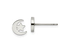 FJC Finejewelers Stainless Steel Button Polished Moon and Star Post Earrings 7 x 1 mm