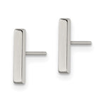 FJC Finejewelers Stainless Steel Button Polished Bar Post Earrings 10 x 2 mm