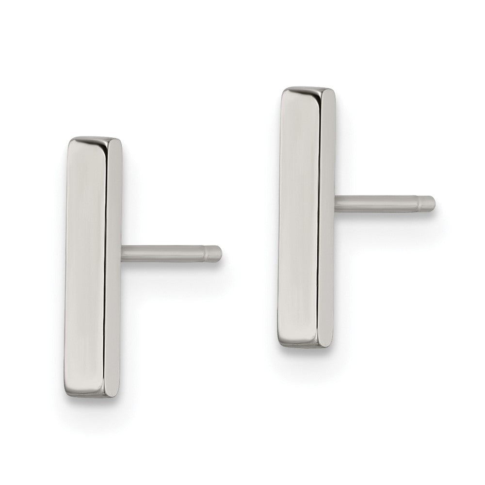 FJC Finejewelers Stainless Steel Button Polished Bar Post Earrings 10 x 2 mm