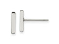 FJC Finejewelers Stainless Steel Button Polished Bar Post Earrings 10 x 2 mm