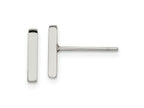 FJC Finejewelers Stainless Steel Button Polished Bar Post Earrings 10 x 2 mm