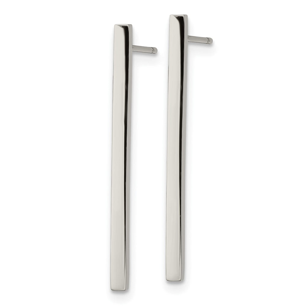 FJC Finejewelers Stainless Steel Dangle Polished Bar Post Earrings 30 x 2 mm