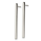 FJC Finejewelers Stainless Steel Dangle Polished Bar Post Earrings 30 x 2 mm