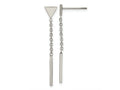 FJC Finejewelers Stainless Steel Polished Dangle Bar Triangle Post Earrings 35 x 1 mm