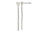 FJC Finejewelers Stainless Steel Polished Dangle Bar Triangle Post Earrings 35 x 1 mm