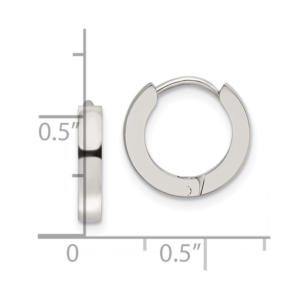 FJC Finejewelers Stainless Steel Polished 2.2mm Hinged Hoop Earrings 13 mm x 13 mm