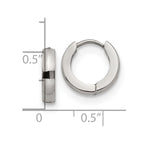 FJC Finejewelers Stainless Steel Polished 3mm Hinged Hoop Earrings 13 mm x 13 mm