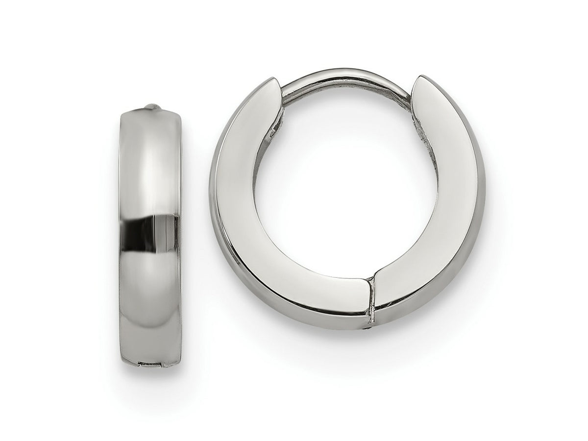 FJC Finejewelers Stainless Steel Polished 3mm Hinged Hoop Earrings 13 mm x 13 mm