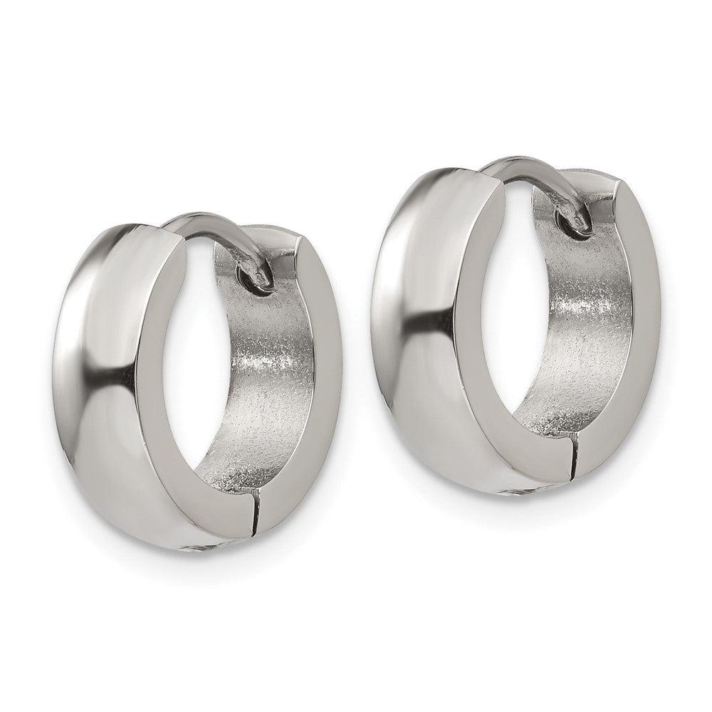 FJC Finejewelers Stainless Steel Polished 4mm Hinged Hoop Earrings 13 mm x 13 mm