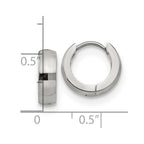 FJC Finejewelers Stainless Steel Polished 4mm Hinged Hoop Earrings 13 mm x 13 mm