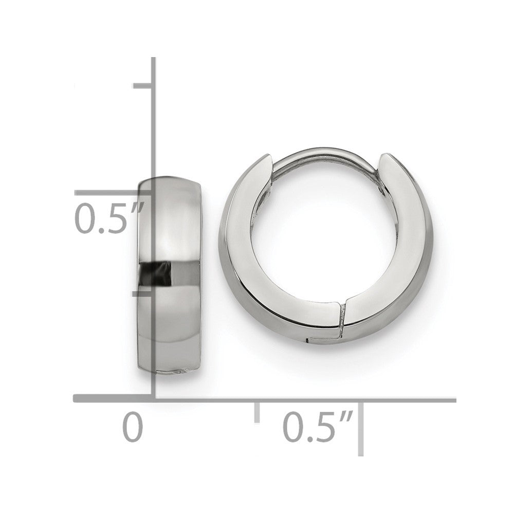 FJC Finejewelers Stainless Steel Polished 4mm Hinged Hoop Earrings 13 mm x 13 mm