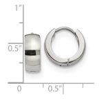 FJC Finejewelers Stainless Steel Polished 5mm Hinged Hoop Earrings 13 mm x 13 mm