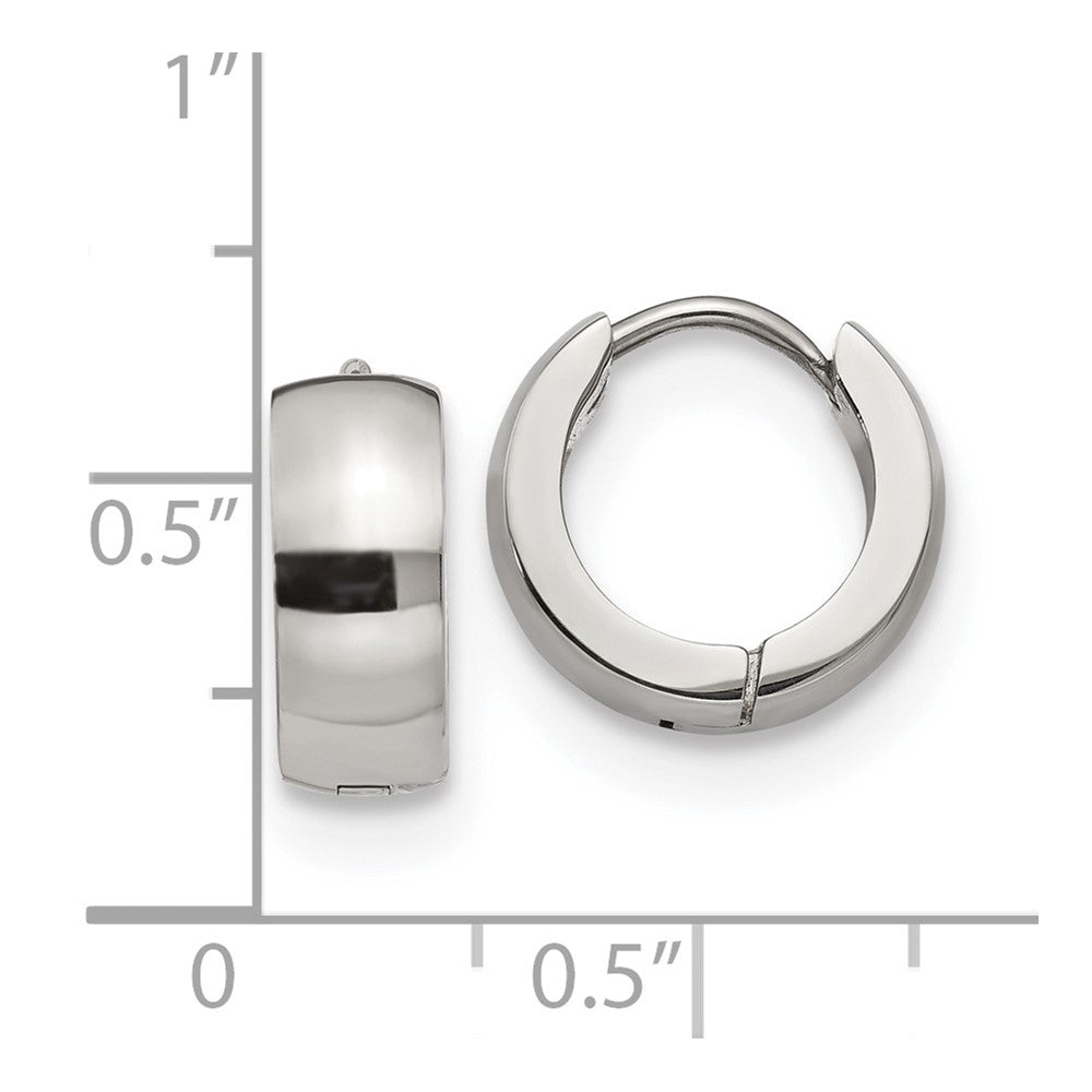 FJC Finejewelers Stainless Steel Polished 5mm Hinged Hoop Earrings 13 mm x 13 mm