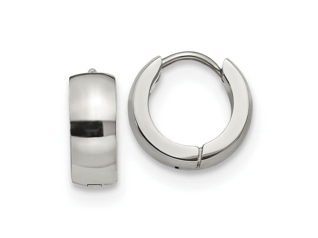 FJC Finejewelers Stainless Steel Polished 5mm Hinged Hoop Earrings 13 mm x 13 mm