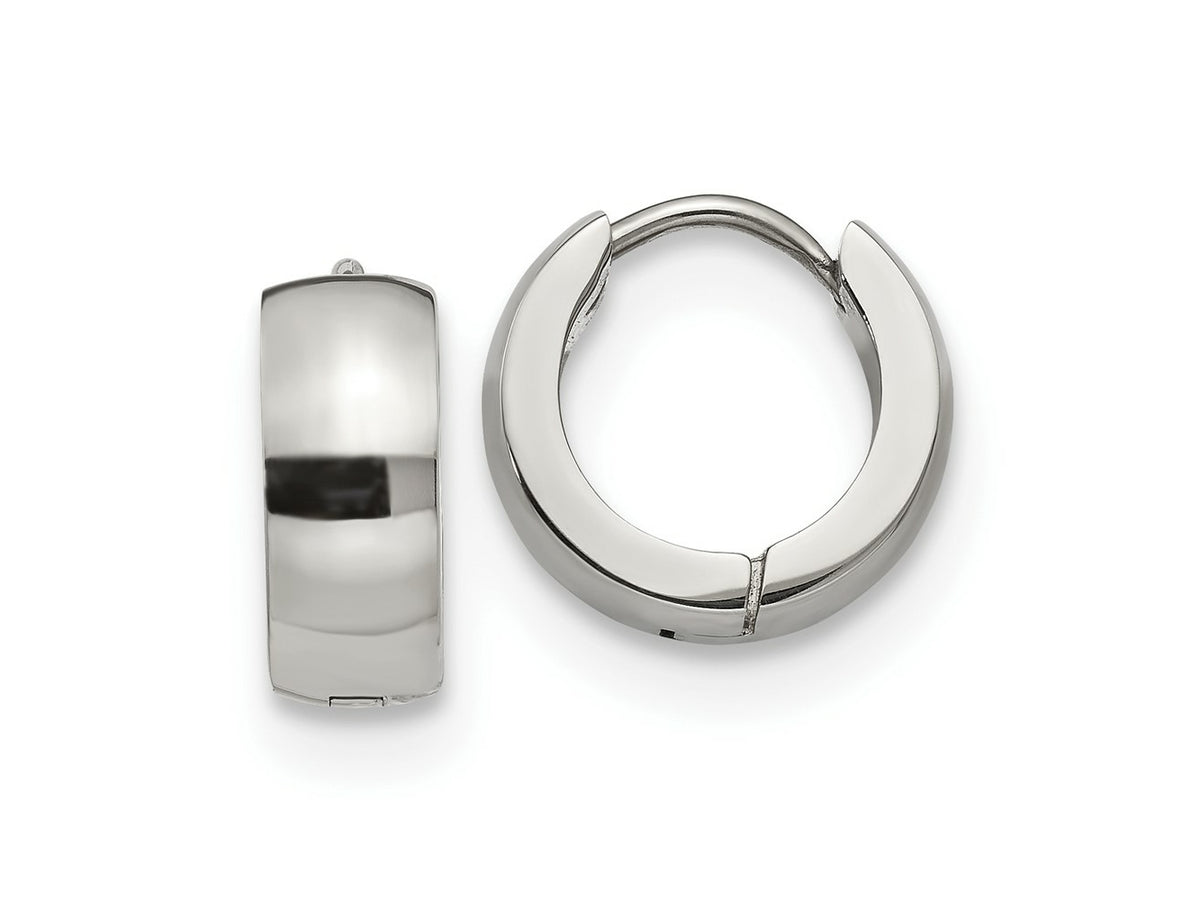 FJC Finejewelers Stainless Steel Polished 5mm Hinged Hoop Earrings 13 mm x 13 mm