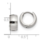 FJC Finejewelers Stainless Steel Polished 6mm Hinged Hoop Earrings 13 mm x 13 mm