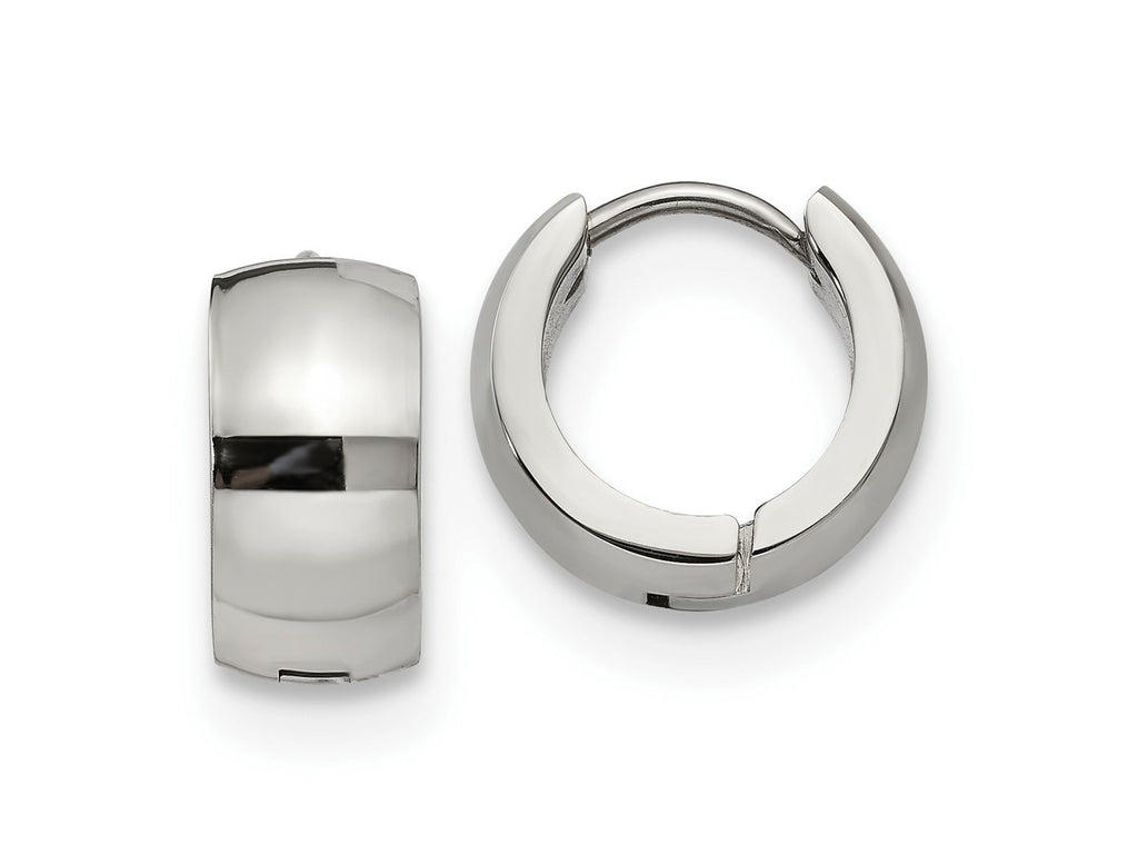 FJC Finejewelers Stainless Steel Polished 6mm Hinged Hoop Earrings 13 mm x 13 mm