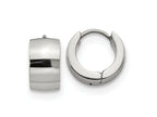 FJC Finejewelers Stainless Steel Polished 7mm Hinged Hoop Earrings 13 mm x 13 mm