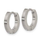 FJC Finejewelers Stainless Steel Brushed and Polished 2mm Hinged Hoop Earrings 13 mm x 13 mm