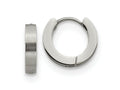 FJC Finejewelers Stainless Steel Brushed and Polished 3mm Hinged Hoop Earrings 13 mm x 13 mm