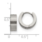 FJC Finejewelers Stainless Steel Brushed and Polished 5mn Hinged Hoop Earrings 13 x 13 mm