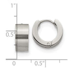 FJC Finejewelers Stainless Steel Brushed and Polished 6mm Hinged Hoop Earrings 13 mm x 13 mm
