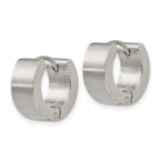 FJC Finejewelers Stainless Steel Brushed and Polished 6mm Hinged Hoop Earrings 13 mm x 13 mm