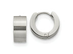 FJC Finejewelers Stainless Steel Brushed and Polished 6mm Hinged Hoop Earrings 13 mm x 13 mm