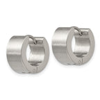 FJC Finejewelers Stainless Steel Brushed and Polished 7mm Hinged Hoop Earrings 13 mm x 13 mm