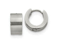 FJC Finejewelers Stainless Steel Brushed and Polished 7mm Hinged Hoop Earrings 13 mm x 13 mm