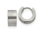 FJC Finejewelers Stainless Steel Brushed and Polished 7mm Hinged Hoop Earrings 13 mm x 13 mm