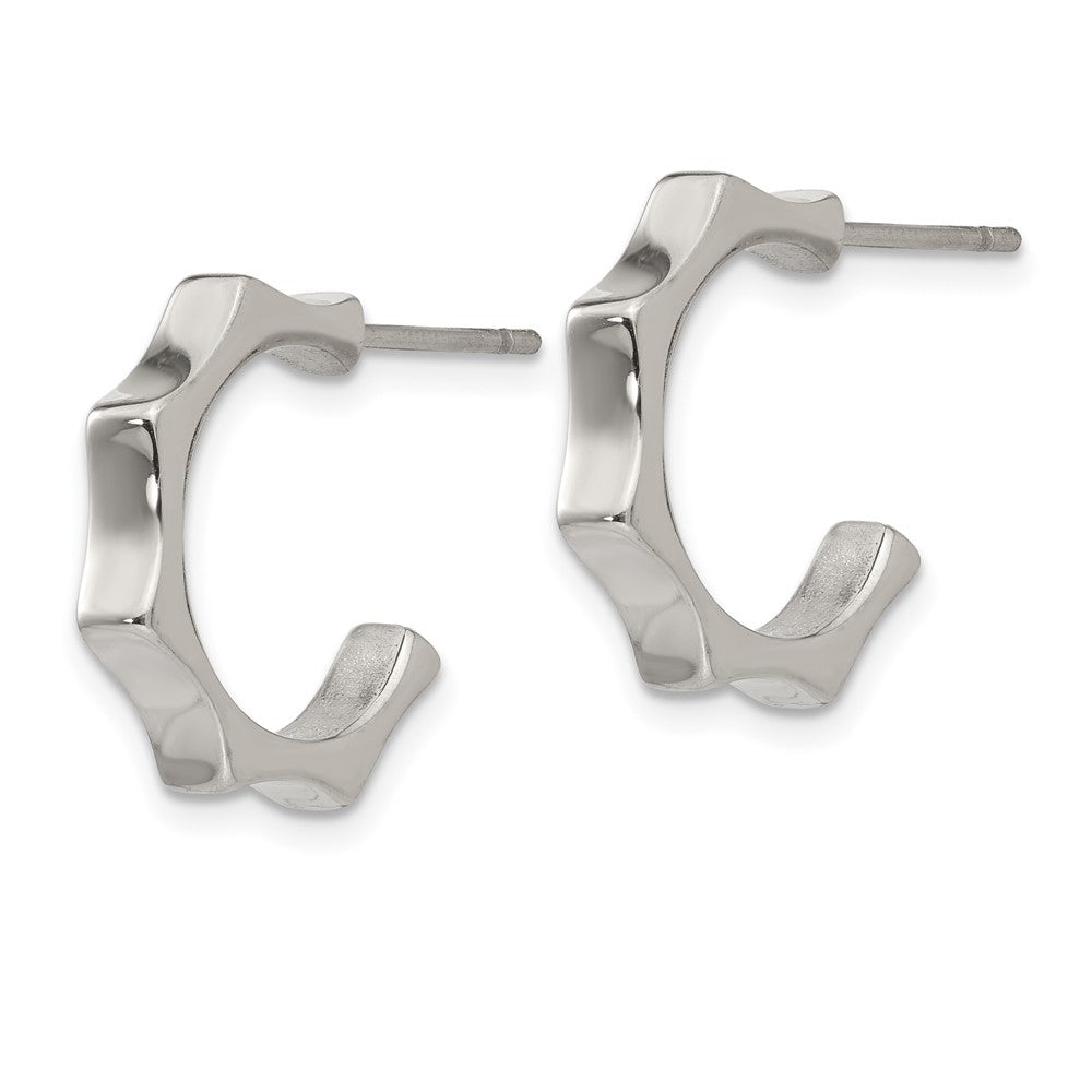 FJC Finejewelers Stainless Steel Polished Post Hoop Earrings 15 x 17 mm