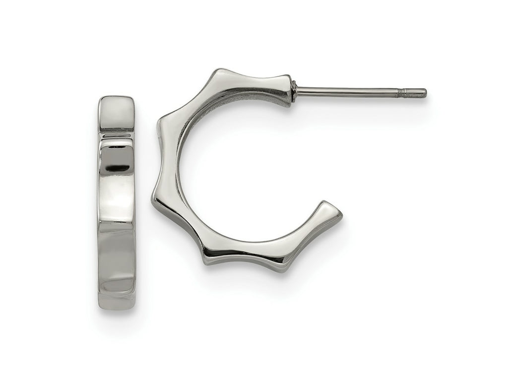 FJC Finejewelers Stainless Steel Polished Post Hoop Earrings 15 x 17 mm