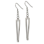 FJC Finejewelers Stainless Steel Polished Twisted Rectangle Dangle Shepherd Hook Earrings 38 x 1 mm